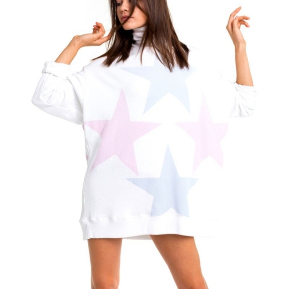 Wildfox Couture Star-Crossed Road Trip Sweatshirt Star Print Oversized S & M NWT - Picture 7 of 13